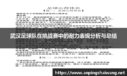 武汉足球队在挑战赛中的耐力表现分析与总结